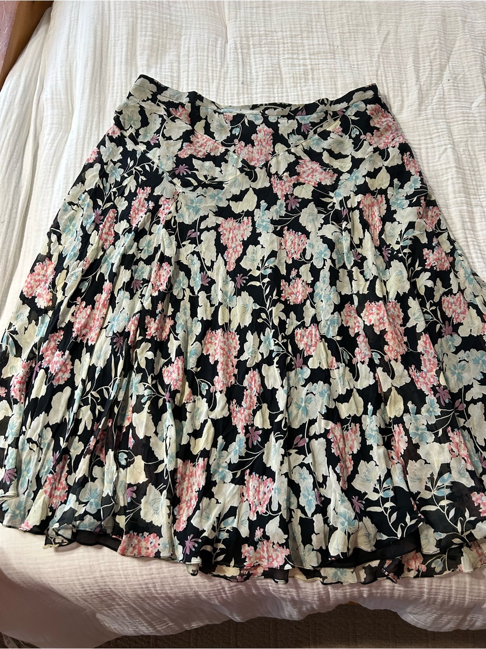 Vintage Jones New York Silk Floral Skirt